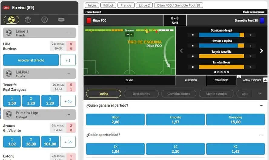 scommesse dal vivo