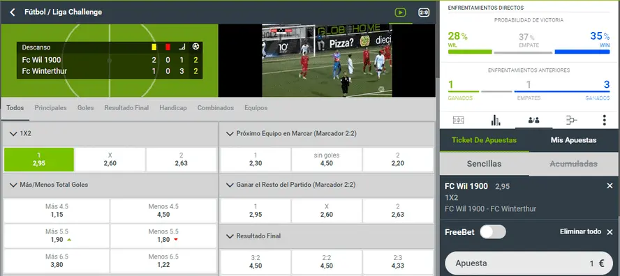 codere scommesse live