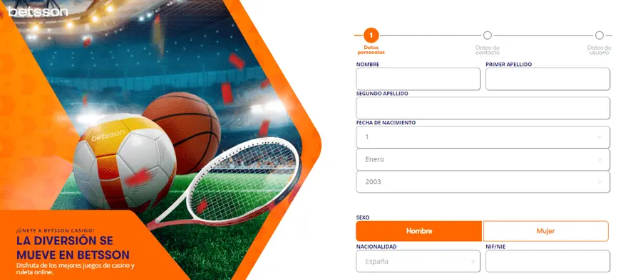 login o registro en betsson apuestas