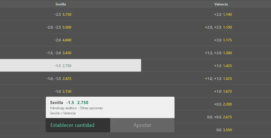 handicap asiatico -1.5