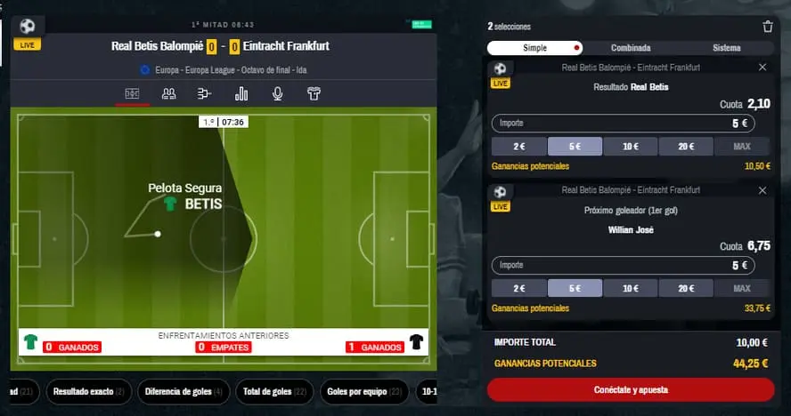 scommesse dal vivo