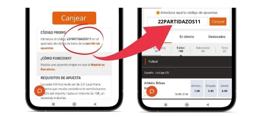 riscattare la promozione con il codice promozionale