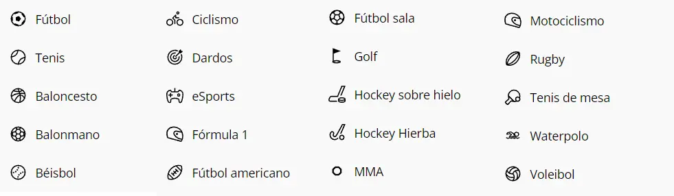 sport disponibili Wanabet