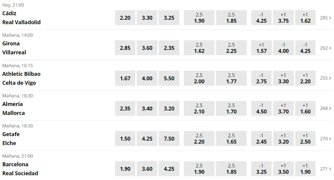 quote rispetto alle scommesse sul campionato