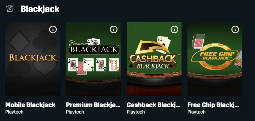 daznbet casino blackjack